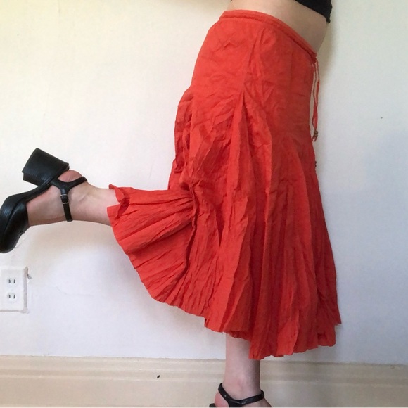 y2k Billabong Orange Beach Skirt - Picture 5 of 7